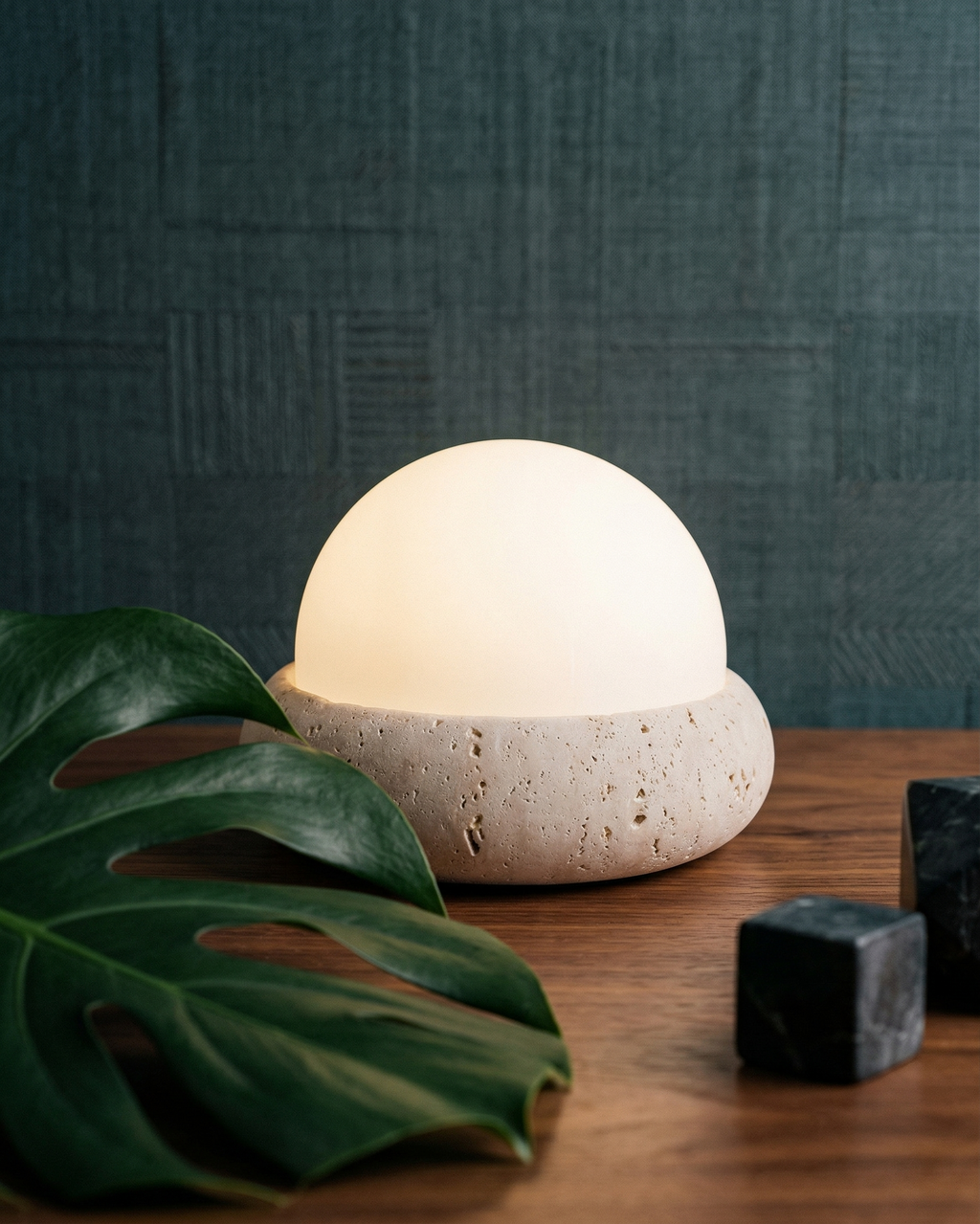 EON cordless designer table lamp shown on a bedside table in a modern bedroom — DecoHarmonie