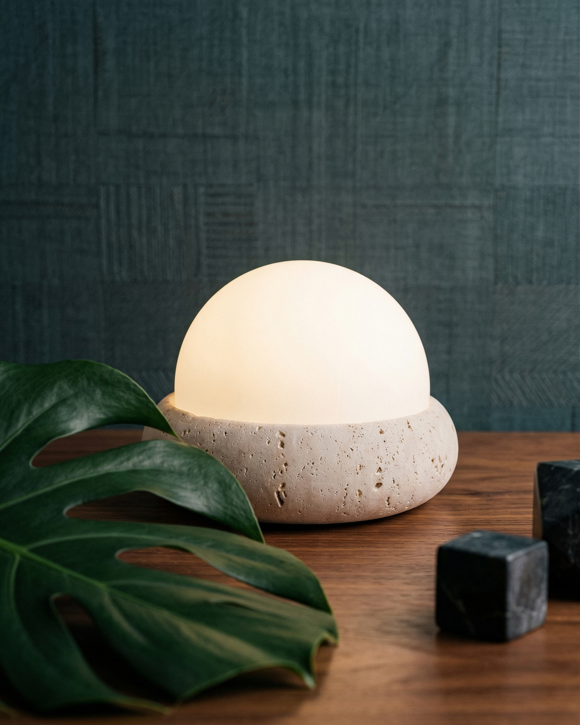 EON cordless designer table lamp shown on a bedside table in a modern bedroom — DecoHarmonie