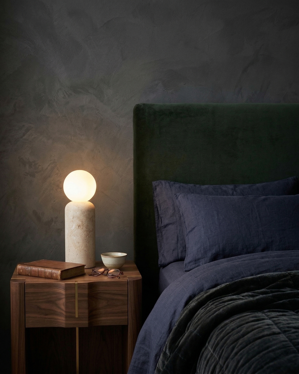 ZIRO designer table lamp in a warm, considered living room setting — DecoHarmonie