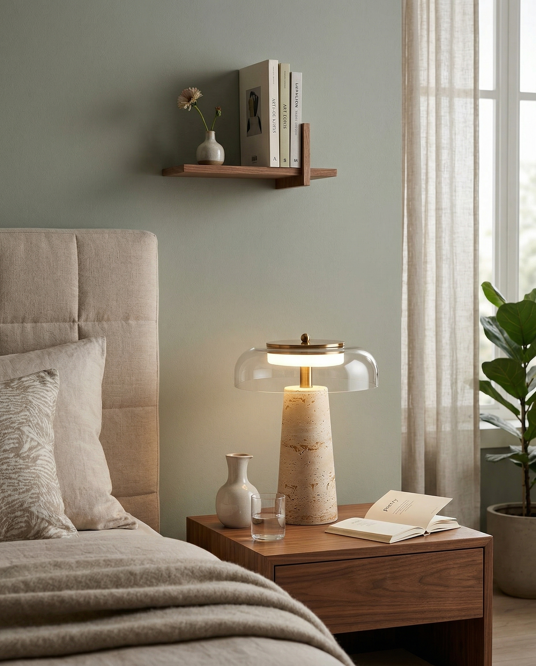 ZOA designer table lamp displayed on a designer desk in a Sydney home — DecoHarmonie