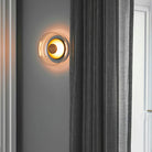 Hailie Modern Round Bowl Glass Wall Light Shades Bedroom Hallway