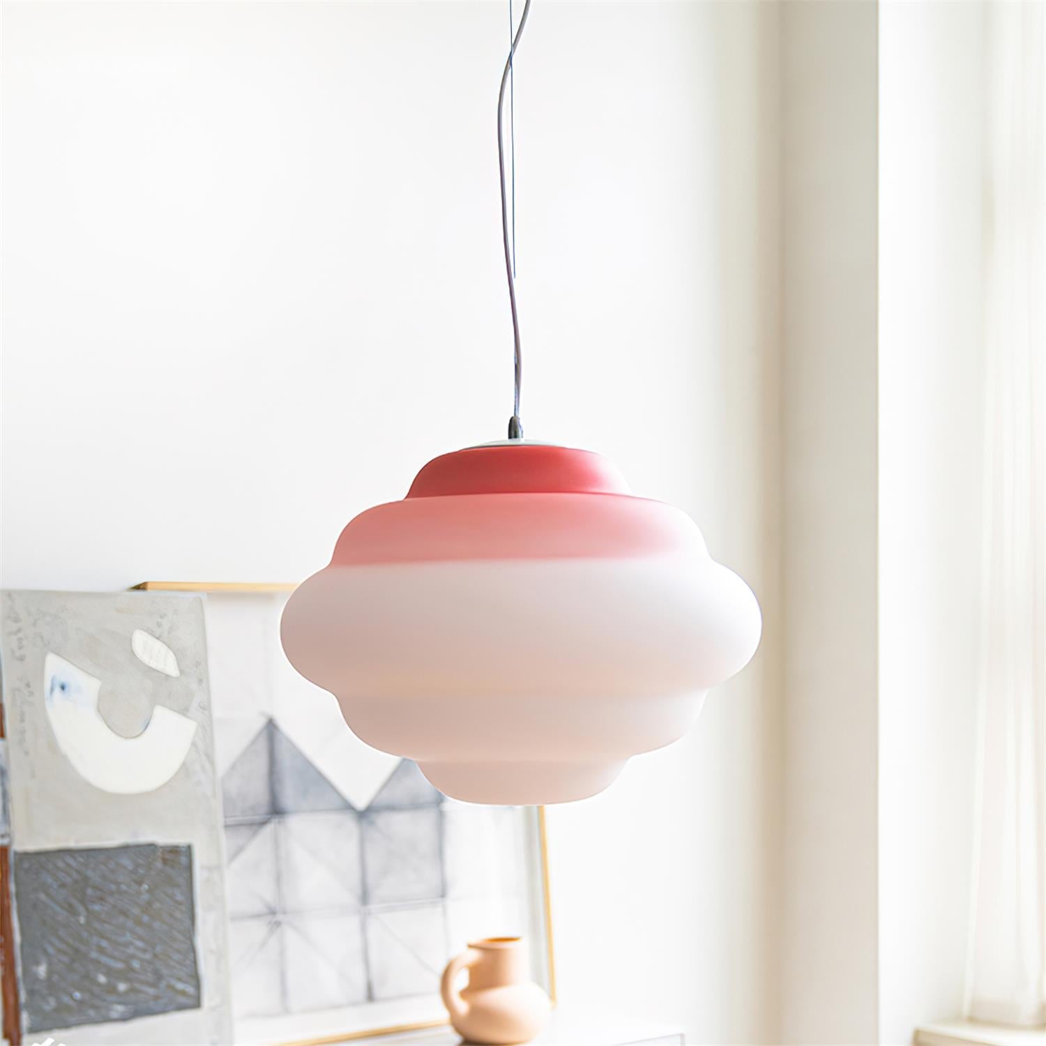 Pendant Light Frosted Glass Gradient - TYRUSX | Serene Lighting