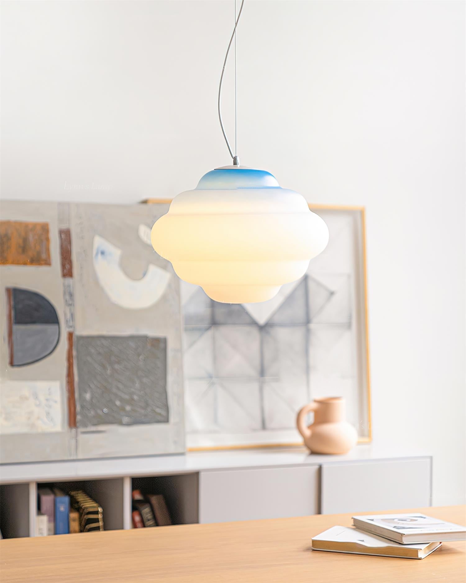 Pendant Light Frosted Glass Gradient - TYRUSX | Serene Lighting