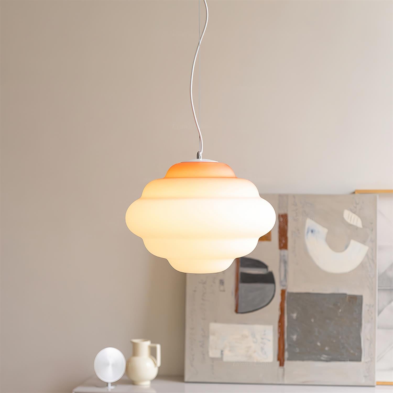 Pendant Light Frosted Glass Gradient - TYRUSX | Serene Lighting