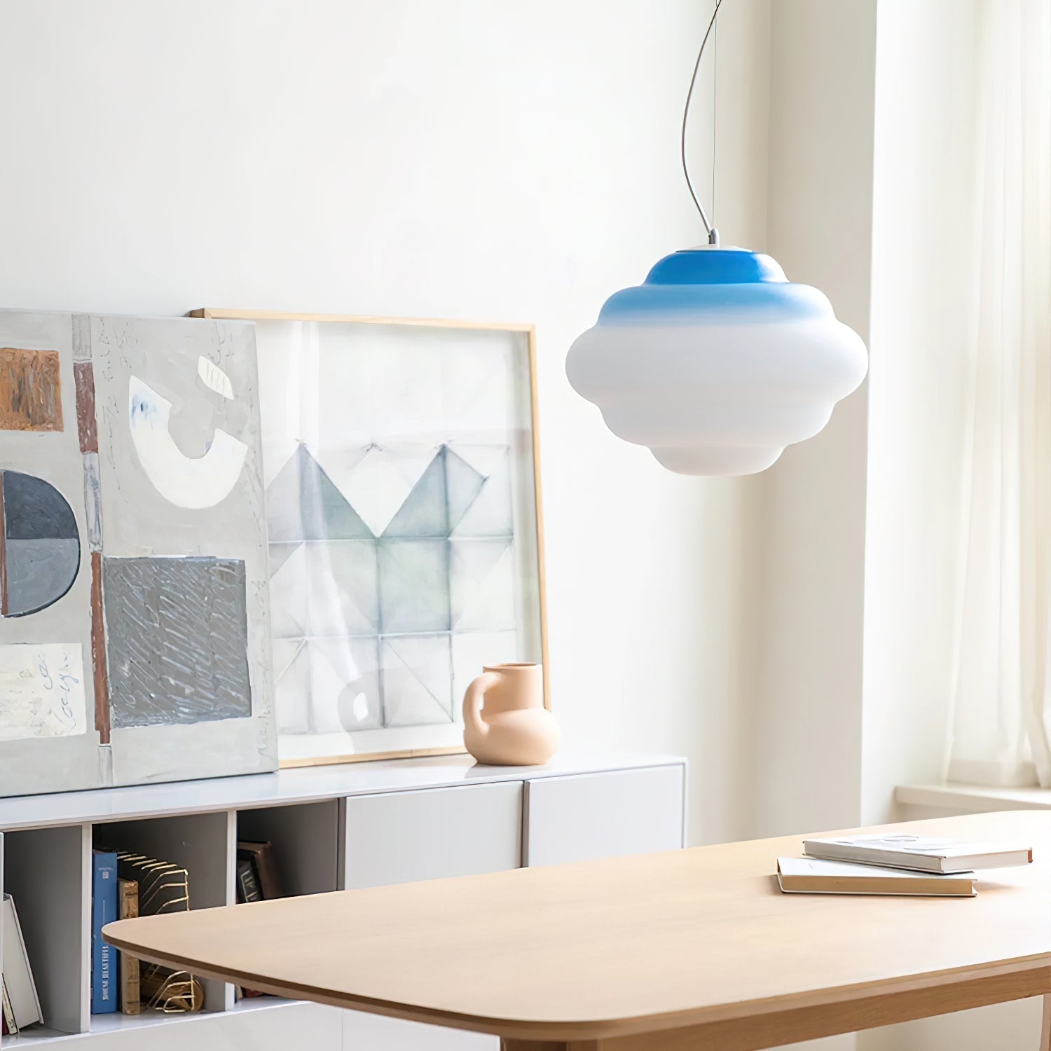Pendant Light Frosted Glass Gradient - TYRUSX | Serene Lighting