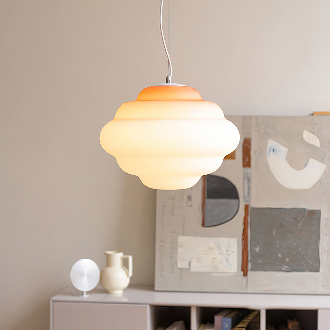 Pendant Light Frosted Glass Gradient - TYRUSX | Serene Lighting