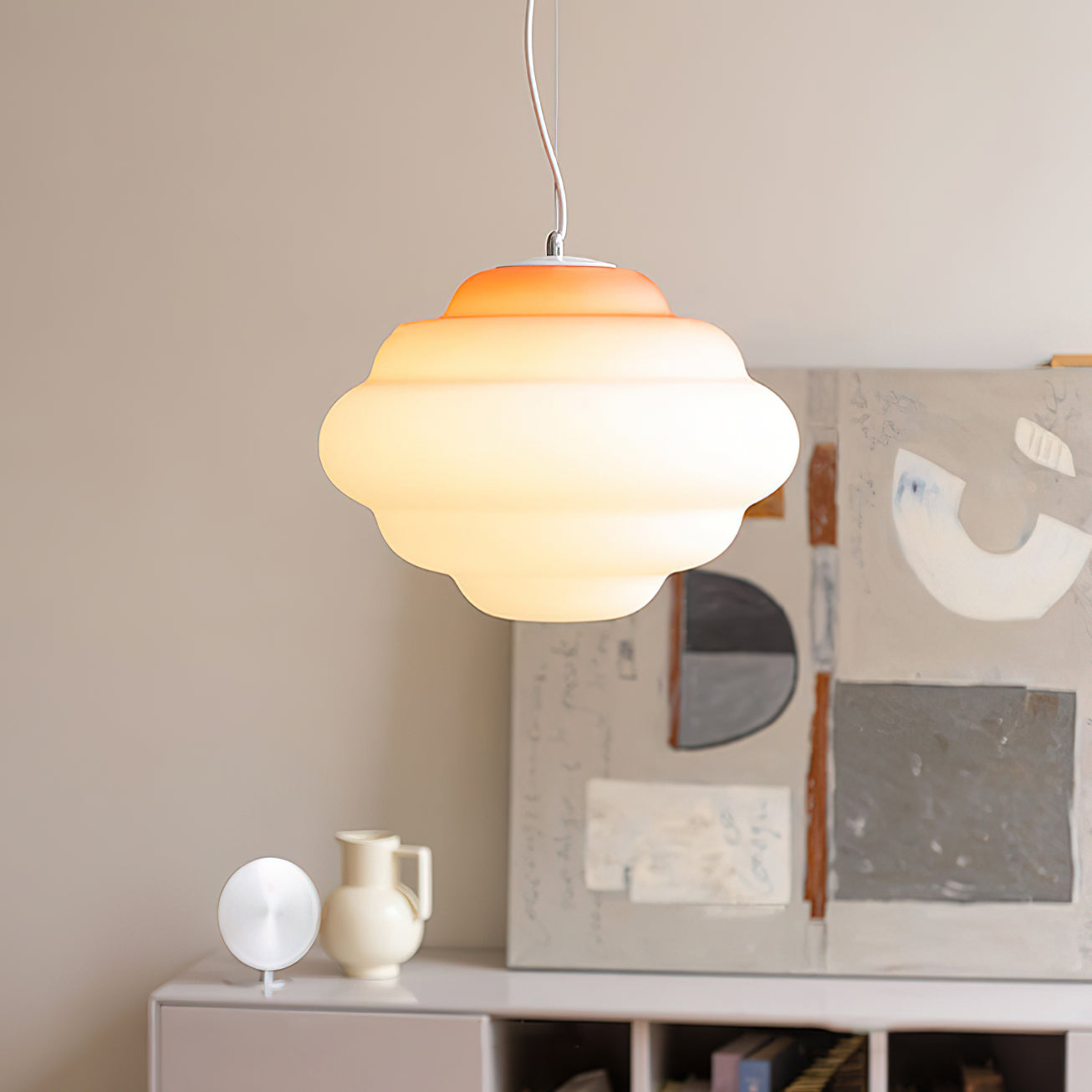 Pendant Light Frosted Glass Gradient - TYRUSX | Serene Lighting