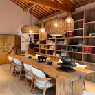 Muto Nordique Japoais Suspension Rotin Chambre à Manger Salle à Manger