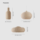 Muto Nordique Japoais Suspension Rotin Chambre à Manger Salle à Manger