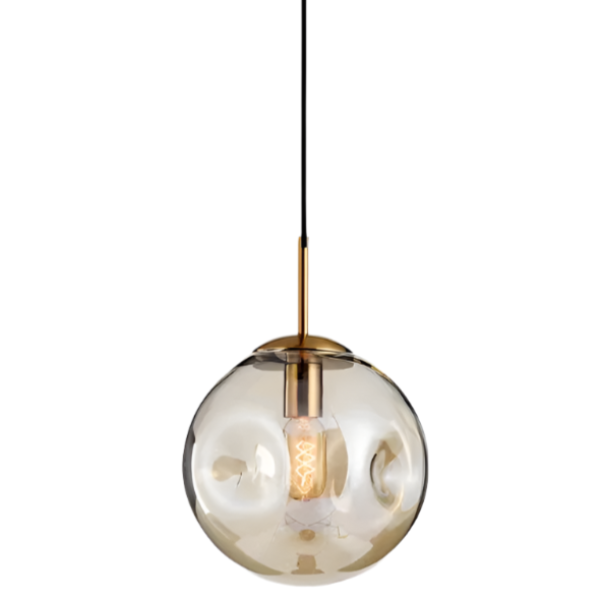 Pendant Light Smoky Gray Glass - OHMEXA | Warm Ambiance