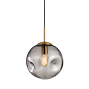 Pendant Light Smoky Gray Glass - OHMEXA | Warm Ambiance