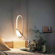 Pendant Light Golden Bird Black Oval - TEKRIX | Elegant