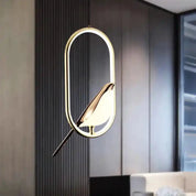Pendant Light Golden Bird Black Oval - TEKRIX | Elegant