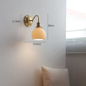 Wall Light Brass Ceramic - NEXIL | Elegant Lighting