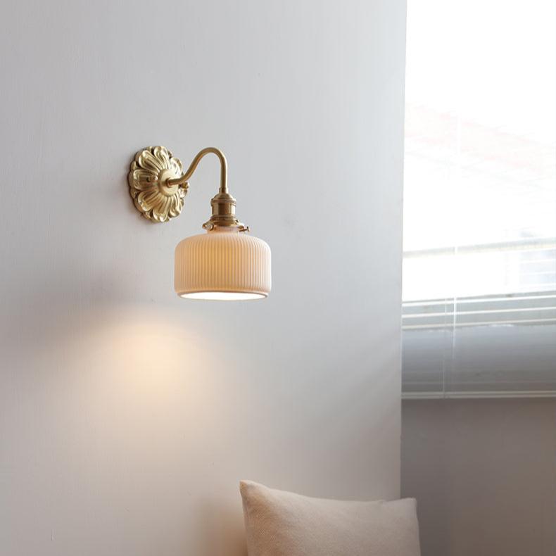 Wall Light Brass Ceramic - NEXIL | Elegant Lighting