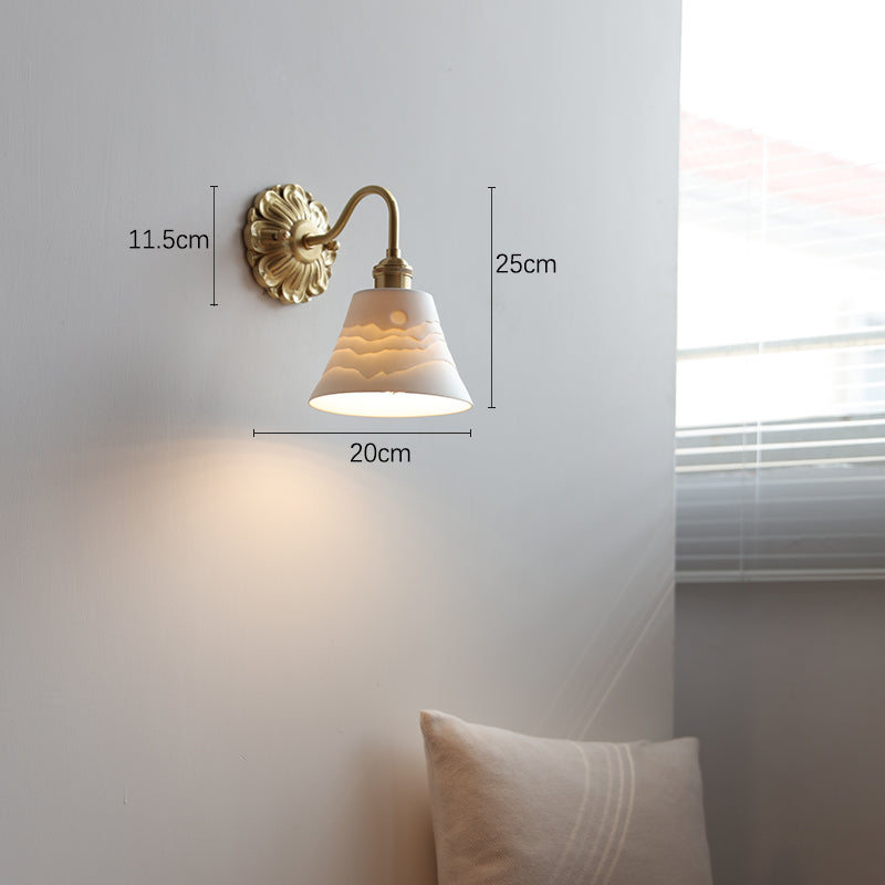 Wall Light Brass Ceramic - NEXIL | Elegant Lighting