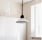 Pendant Light Cream Glass Metal - STRATOS | French Charm