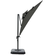 Cantilever Parasol 360° Rotation Angle Adjustment Outdoor Market Garden Umbrella, Dark Grey