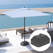 Fillable Garden Parasol Base Heavy Duty Stand Filled Up to 24kg with Stand or 20kg with Water for 38mm Poles, Black