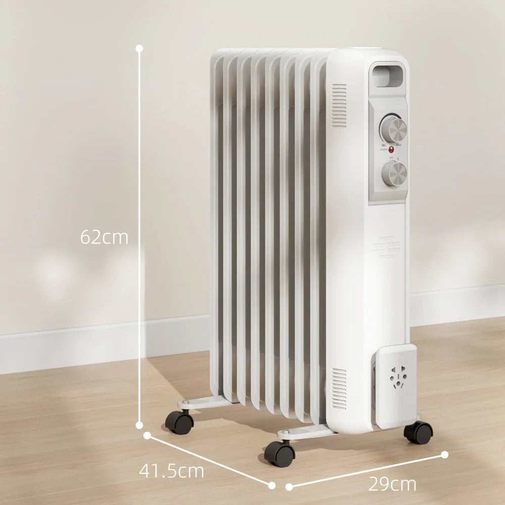 Oil-Filled Radiator – 9 Fin, 2000W | Heats up to 25m² Quietly - Image 5