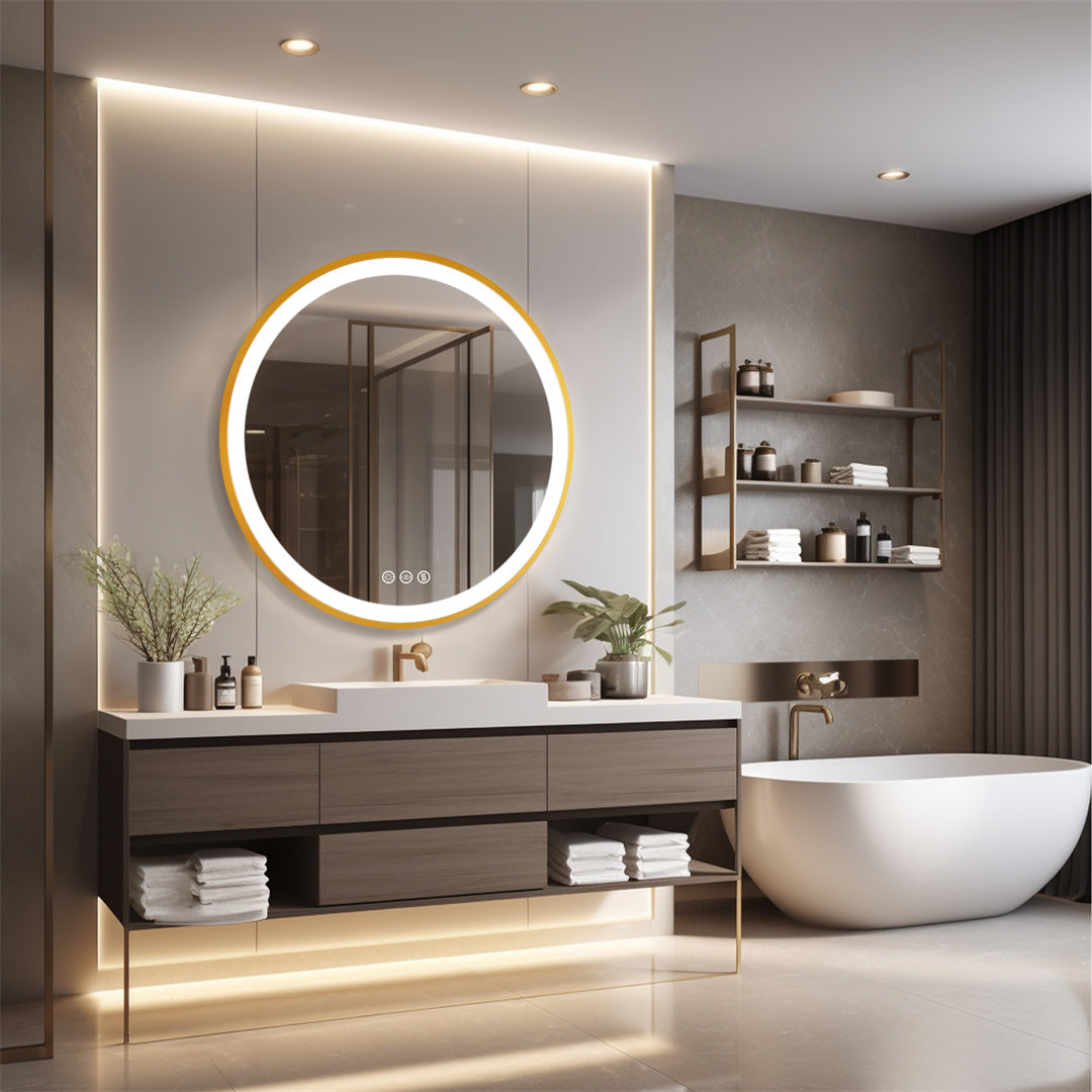 Gold Bathroom Light LED, 60cm - LYNXIS | Glare-Free