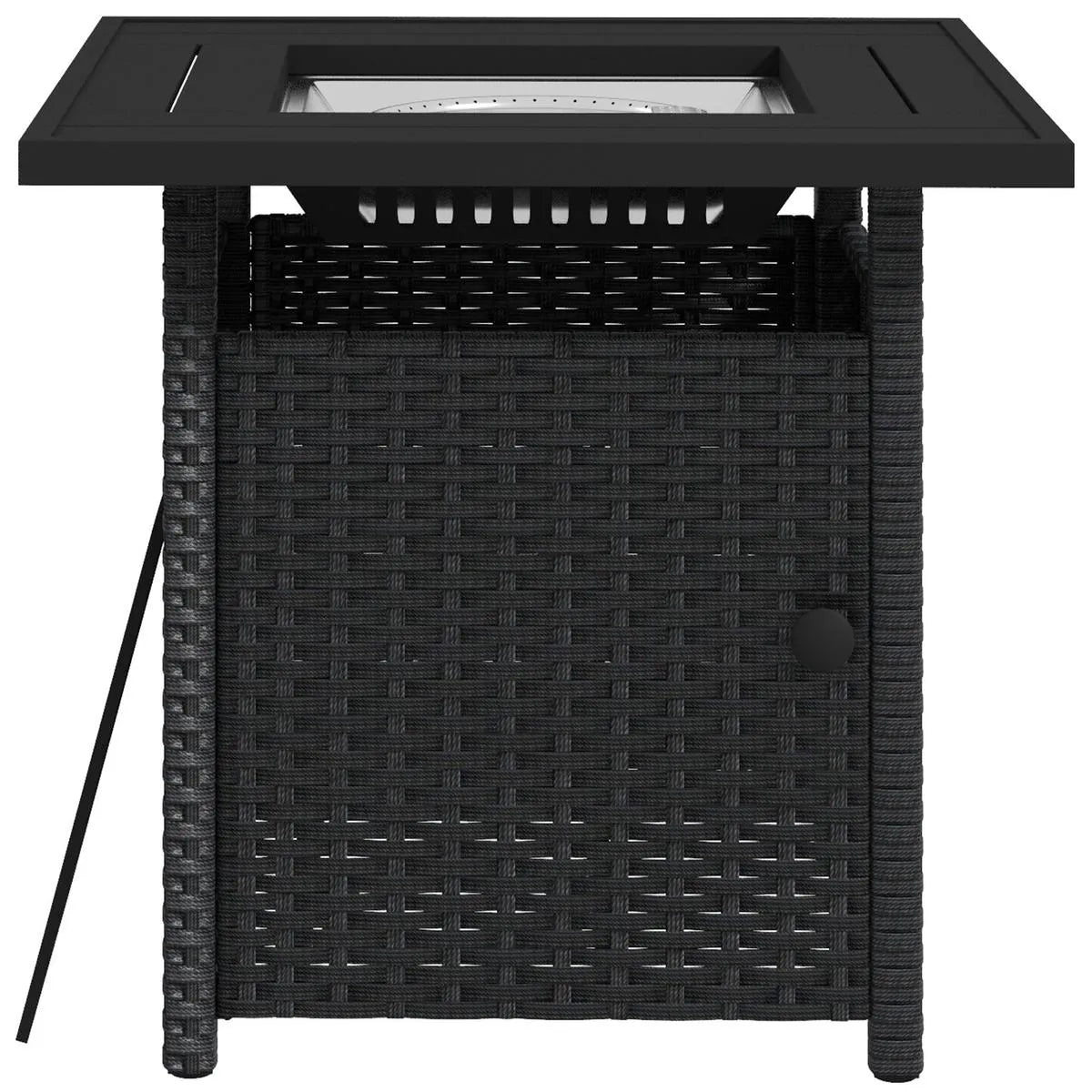 Fire Pit Table, 50,000 BTU, 72.5×72.5cm, Black with Cover