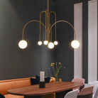 Avi Suspension Multi Simple, Métal/Verre, Noir/Rouge/Or, Chambre à Coucher/Salon