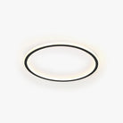 Quinn Plafonnier Rond Moderne, Métal/Silicone, Blanc/Noir, Salon