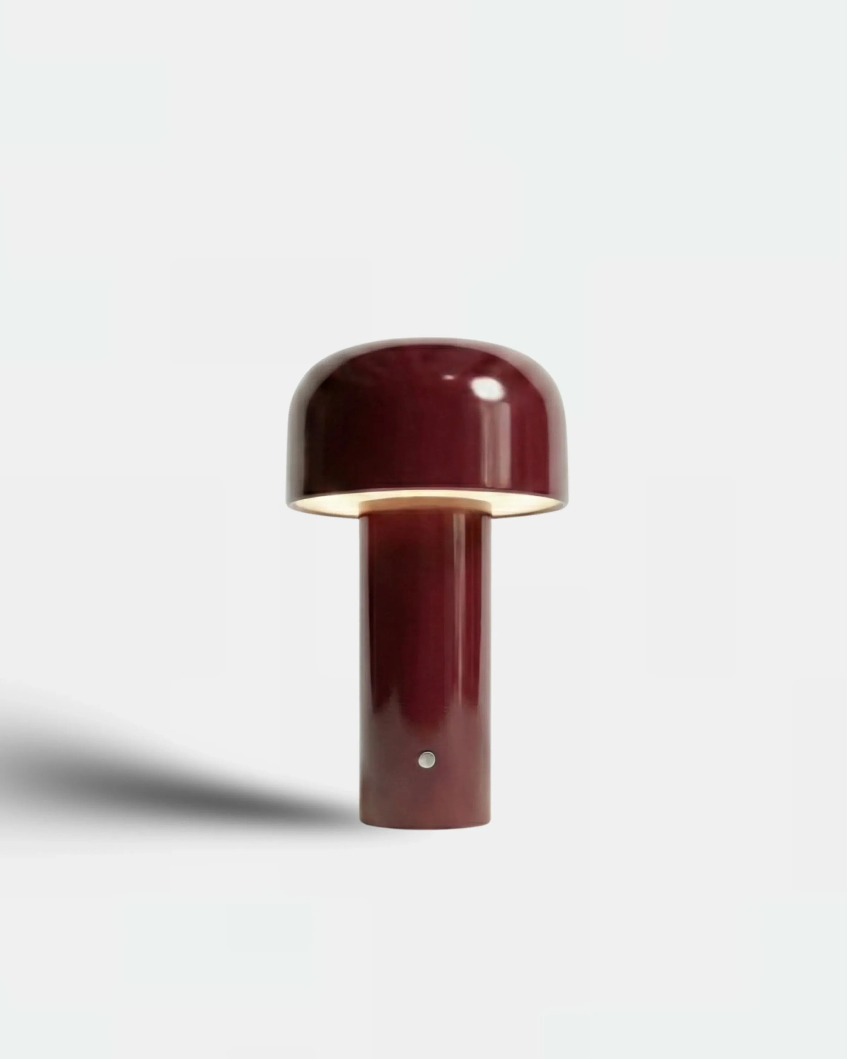 LAKO cordless designer table lamp in burgundy — wireless rechargeable lamp | DecoHarmonie Australia
