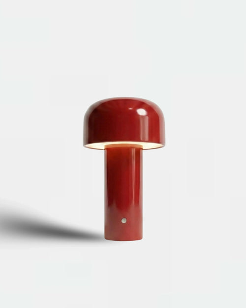LAKO cordless designer table lamp in red — wireless rechargeable lamp | DecoHarmonie Australia