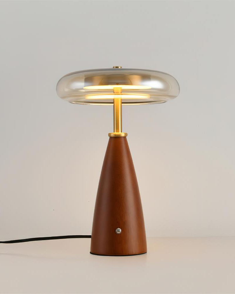 NALU designer table lamp highlighting its sculptural silhouette in profile — DecoHarmonie