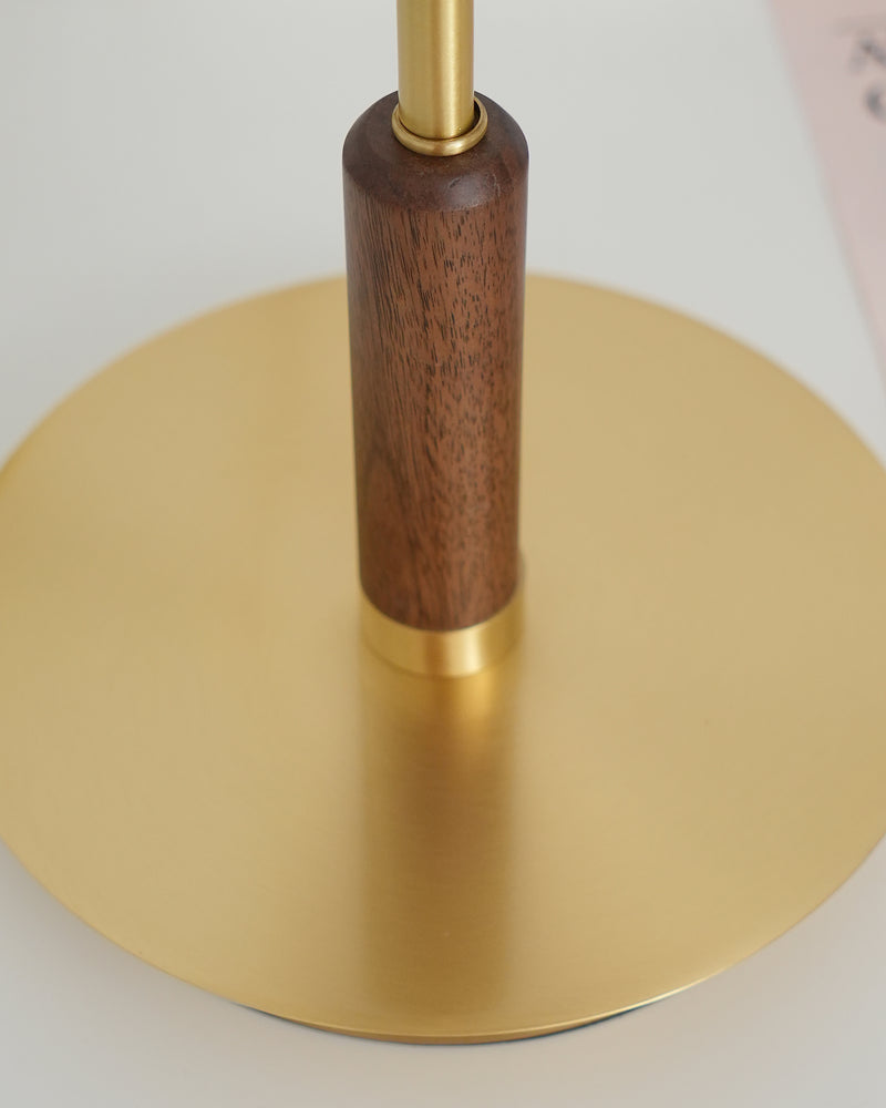 TOCRIS designer table lamp detail of the dimmer switch and base — DecoHarmonie
