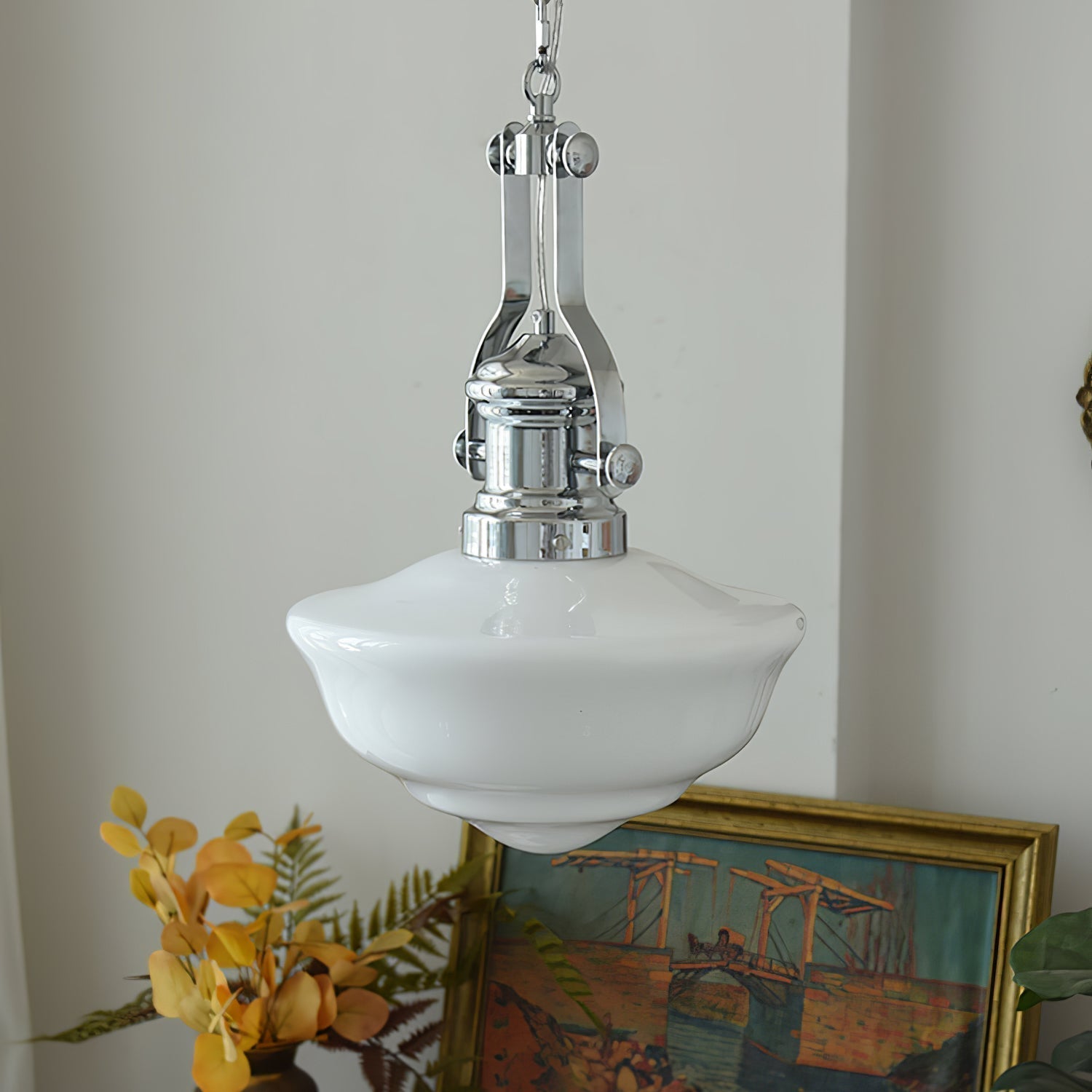 Pendant Light Glass Chrome - ZANIAH | Warm Glow