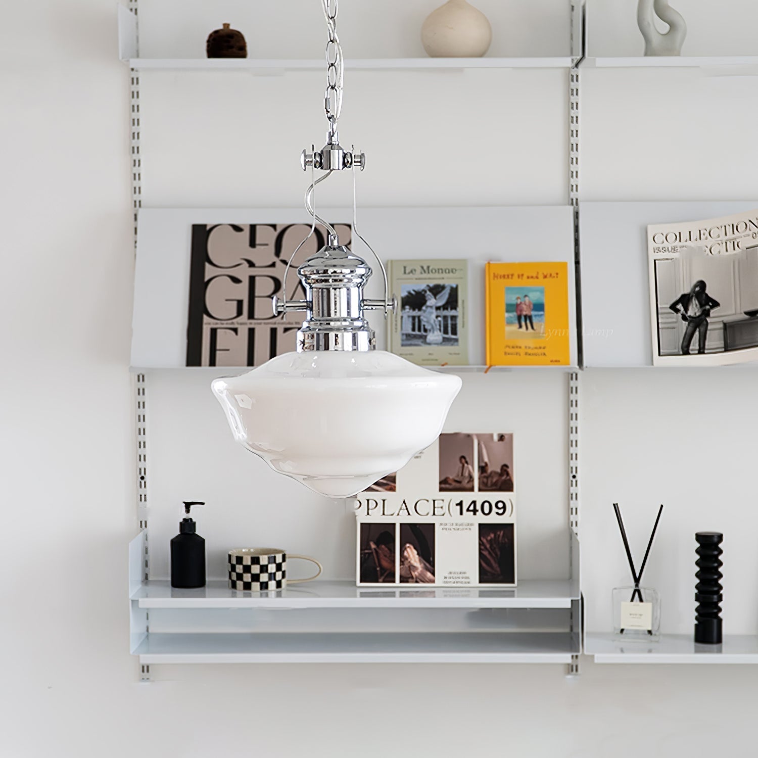Pendant Light Glass Chrome - ZANIAH | Warm Glow
