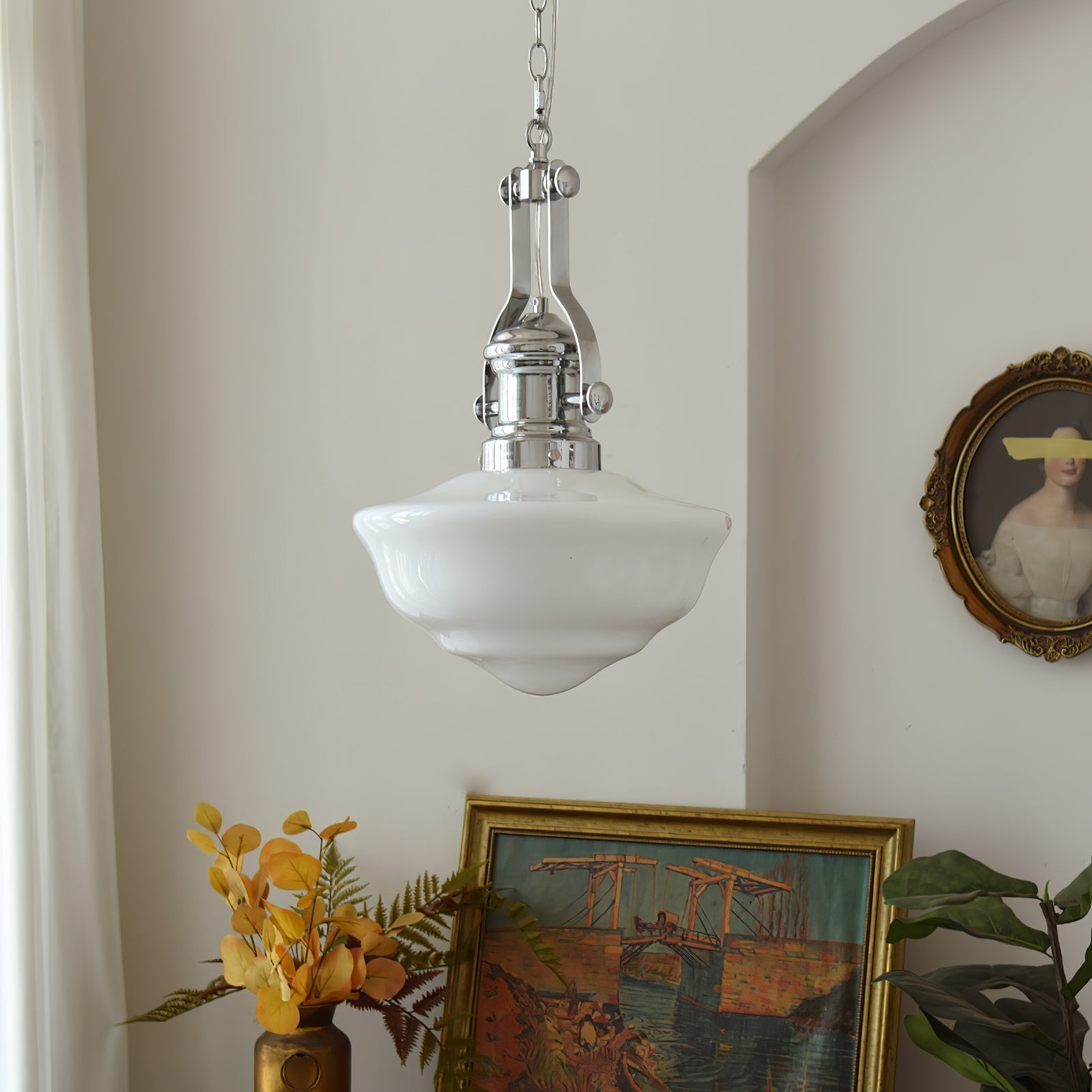 Pendant Light Glass Chrome - ZANIAH | Warm Glow