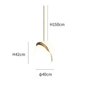 Pendant Light Crescent Brass - RADIXA | Tranquility