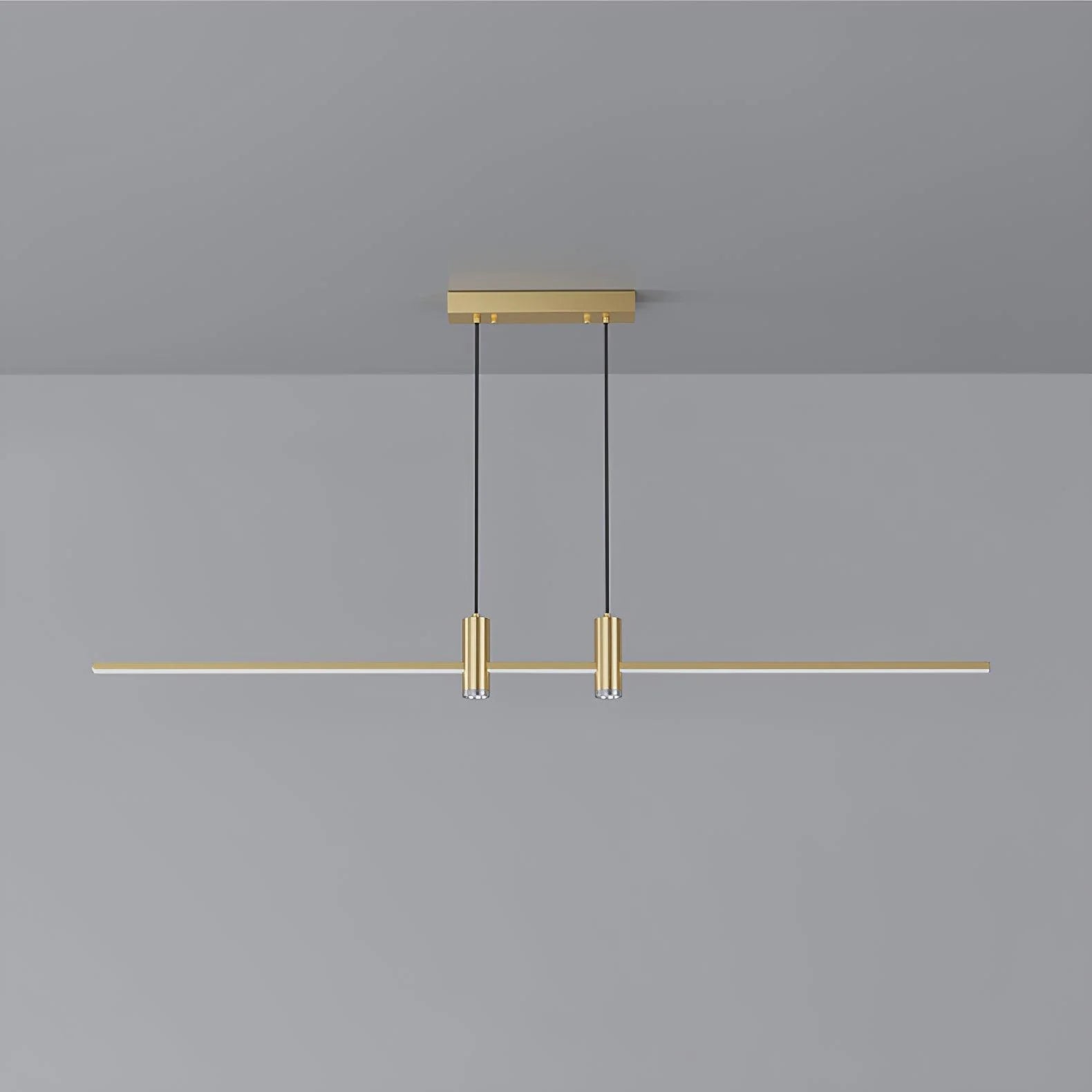 Edge Modern Unusual Long Metal Pendant Light Dining Living Room