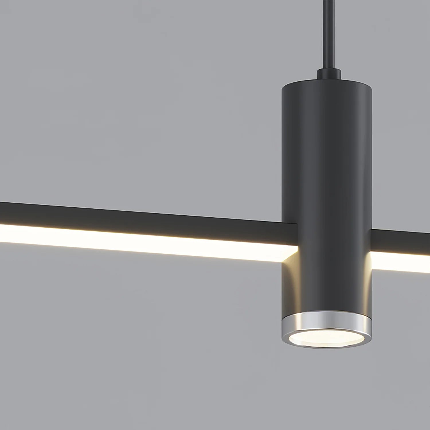 Edge Modern Unusual Long Metal Pendant Light Dining Living Room