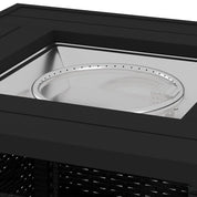 Fire Pit Table, 50,000 BTU, 72.5×72.5cm, Black with Cover