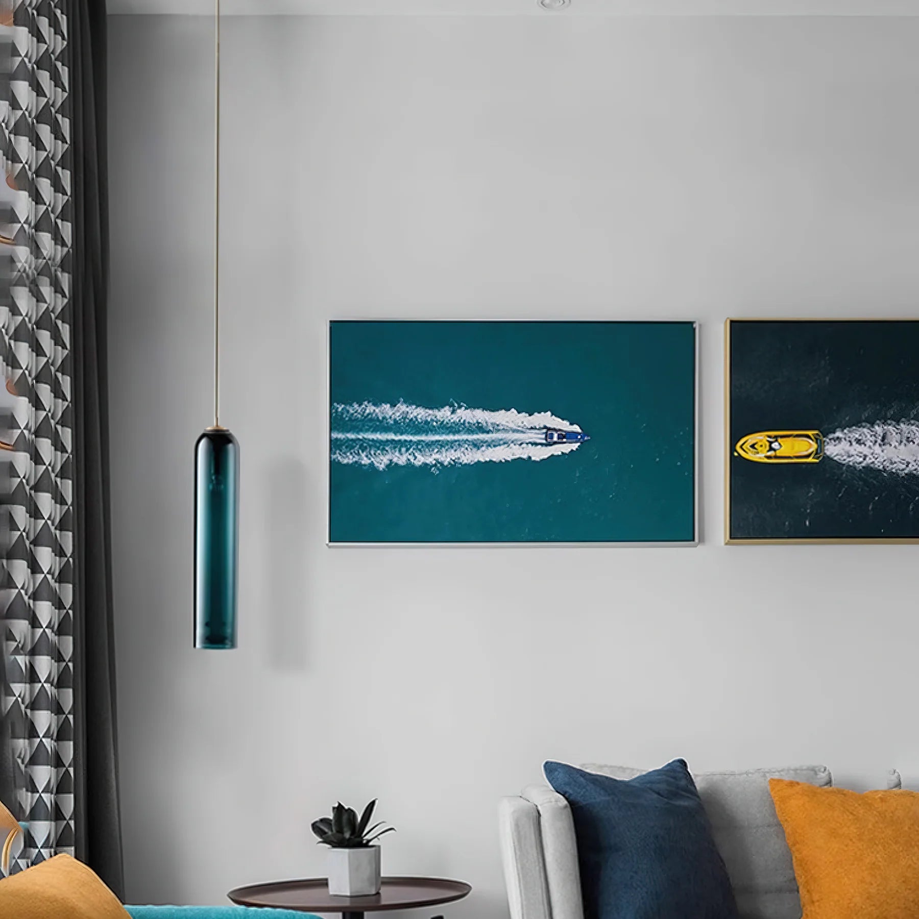 Hailie Minimalisme Métal Verre Suspensions Chambre à Coucher Salon