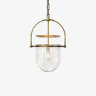 Alessio Unusual Glass Amber Clear Metal Pendant Light Bedroom Living Room