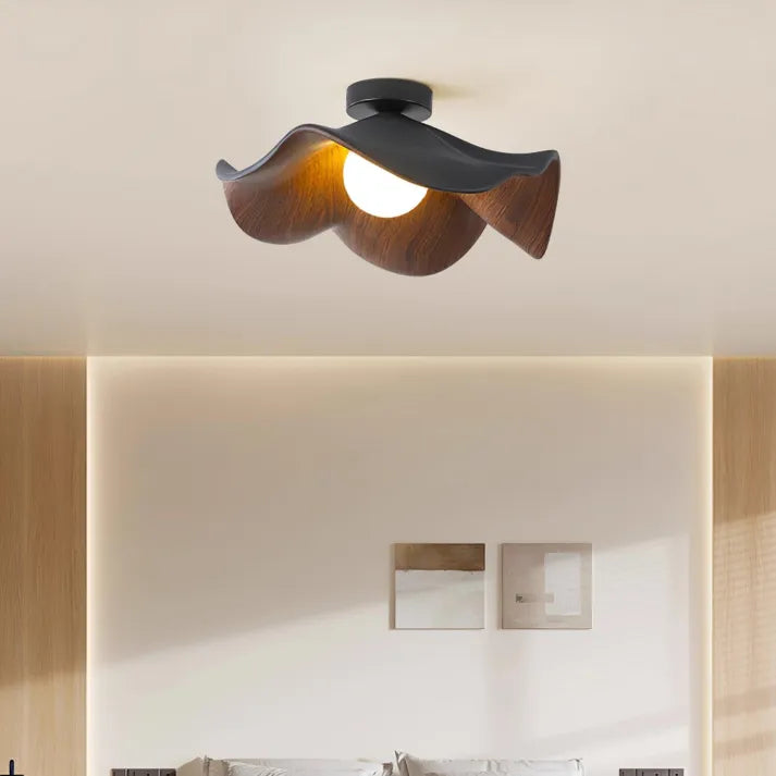 Ceiling Light Lotus Resin Wood - CORTEX | Nordic Elegance