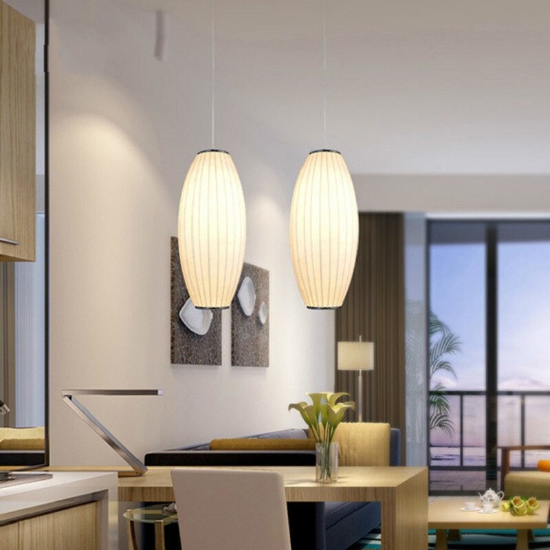 Renée Suspension Vintage, Métal/Tissu, Blanc, Bar