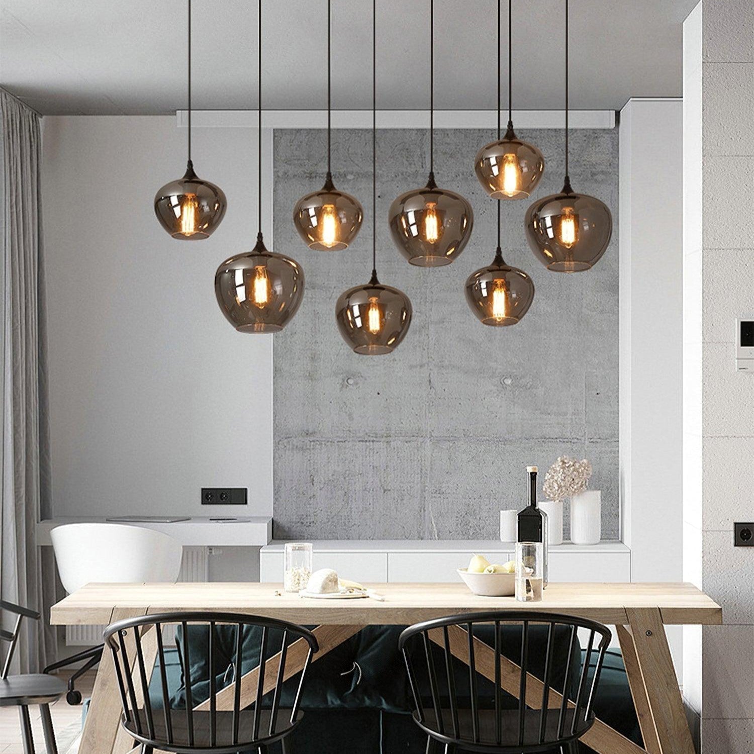 Pendant Light Smoked Glass Black - NOVUSX | Luxurious Aura