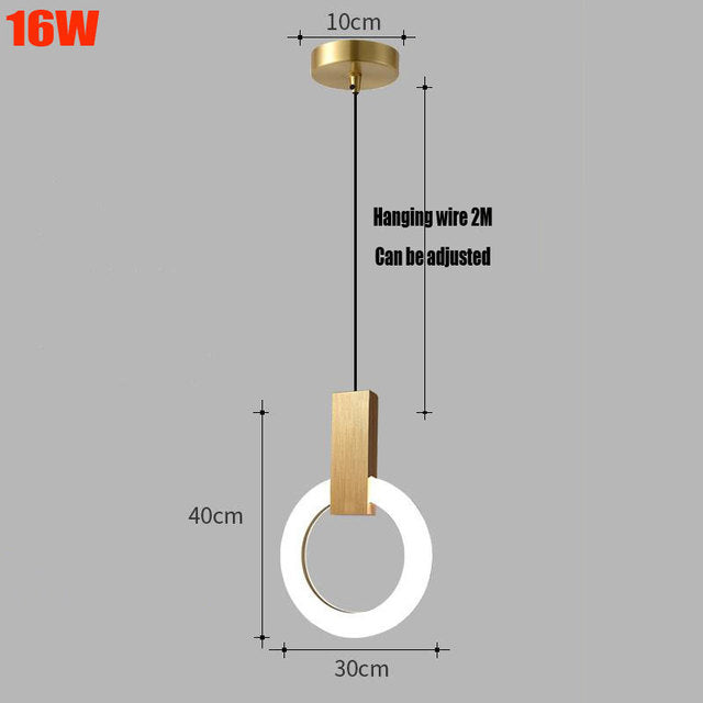Pendant Light Gold LED - SYNCRO | Modern Elegance