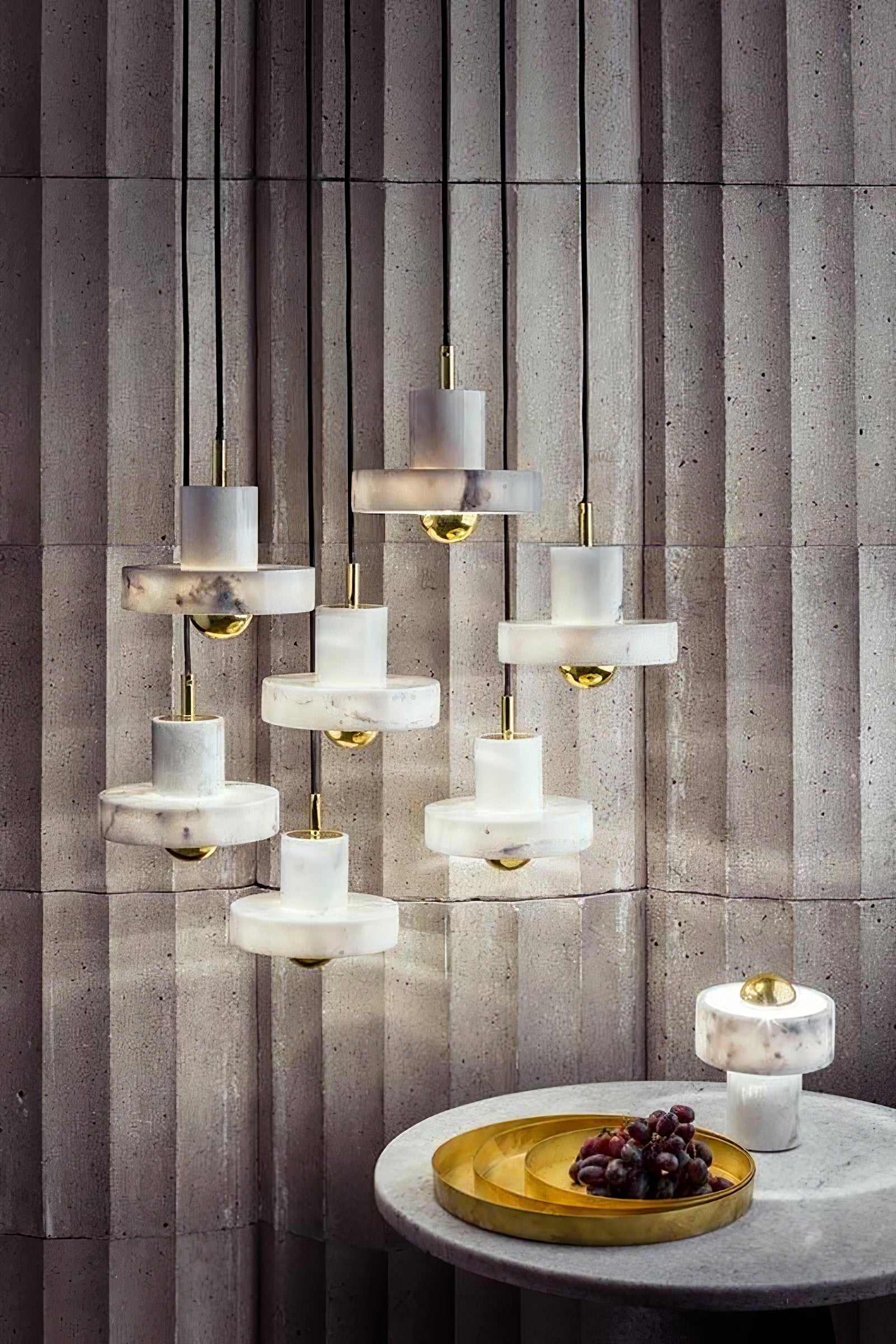 Pendant Light Marble Gold - VYKRON | Timeless Elegance