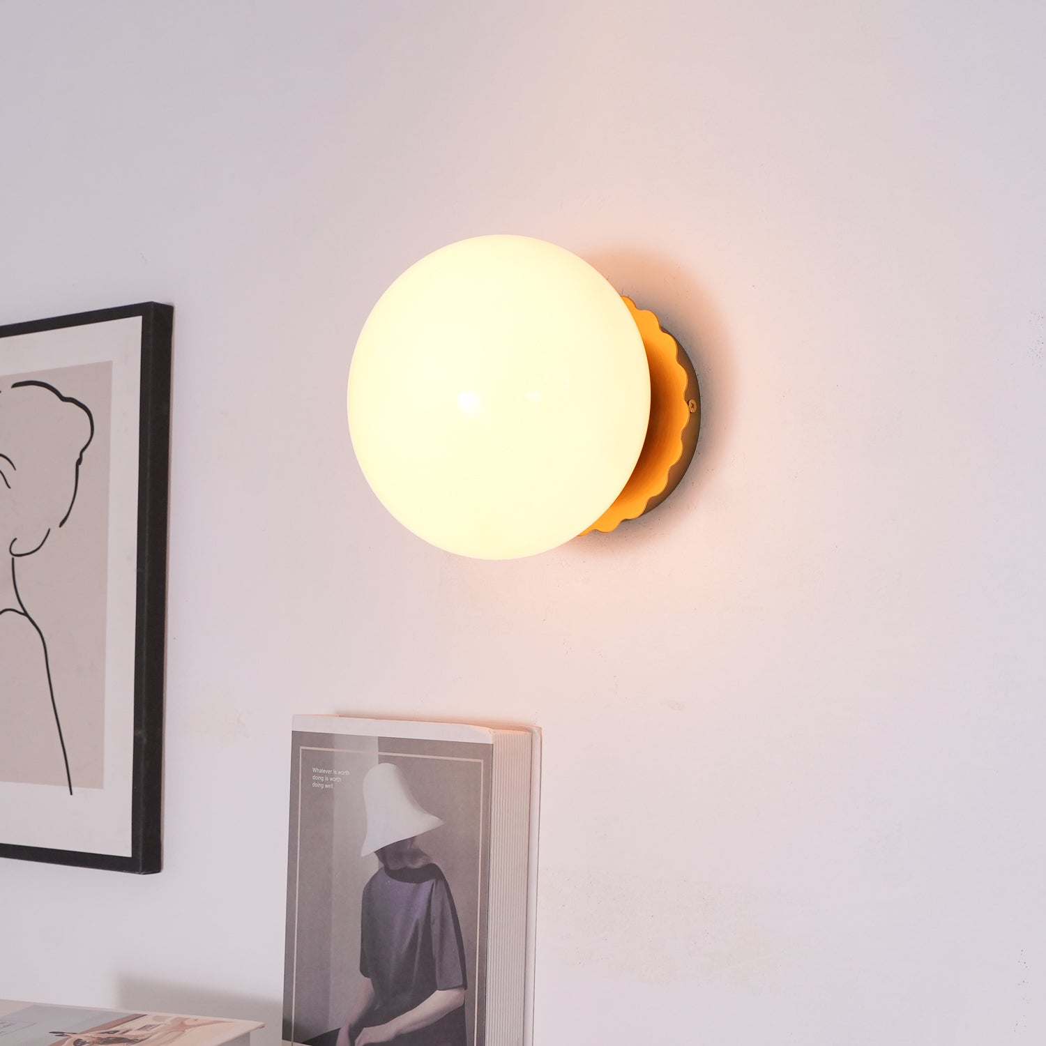 Wall Light Rose Glass EPIXAL - Marshmallow Sconces | Elegant