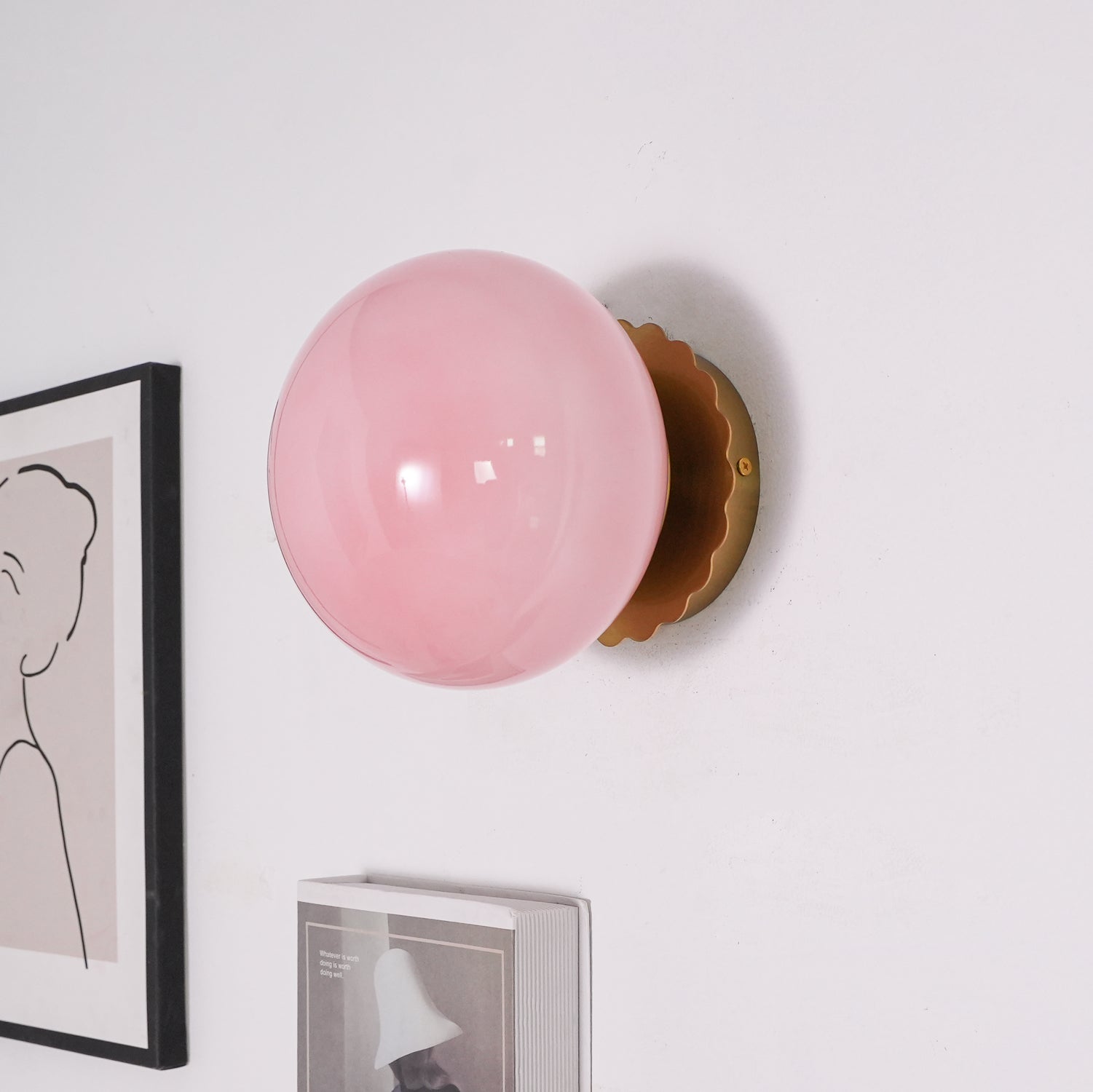 Wall Light Rose Glass EPIXAL - Marshmallow Sconces | Elegant