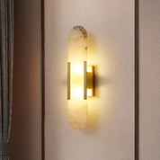 Wall Light Alabaster Brass - EMPYRN | Elegant Lighting