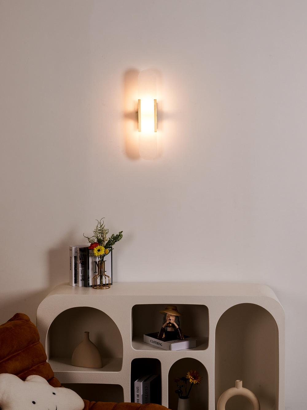 Wall Light Alabaster Brass - EMPYRN | Elegant Lighting
